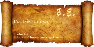 Bollók Erika névjegykártya