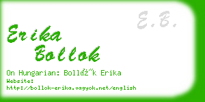 erika bollok business card